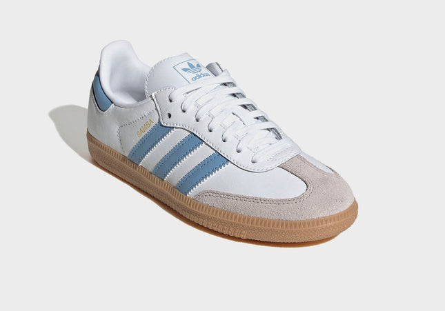 adidas GS Samba OG - White / Ash Blue / Gum 3