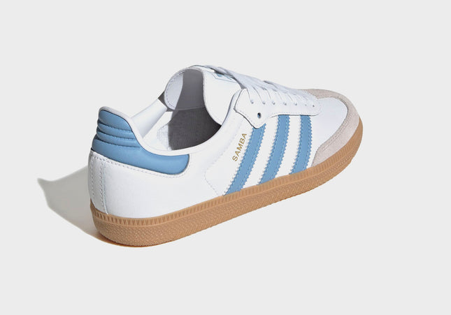 adidas GS Samba OG - White / Ash Blue / Gum 3