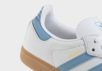 adidas GS Samba OG - White / Ash Blue / Gum 3
