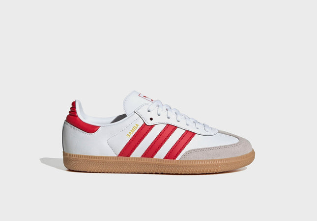 adidas GS Samba OG - White / Better Scarlet / Gum 3