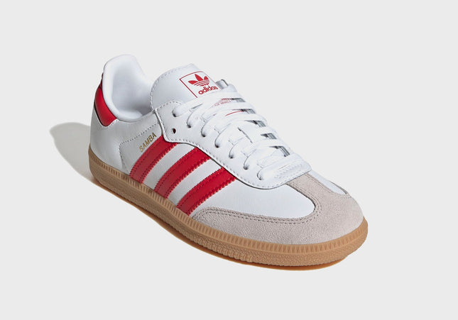 adidas GS Samba OG - White / Better Scarlet / Gum 3