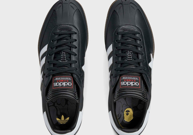 adidas x BAPE Samba -  Core Black / White / Gum