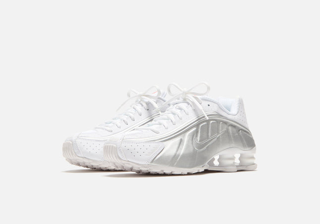Nike WMNS Shox R4 - White / Metallic Silver / Max Orange / White