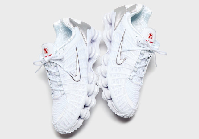 Nike Shox TL - White / Metallic Silver / Max Orange