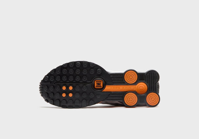 Nike Shox R4 - Black / Vast Grey / Bright Mandarin / Metallic Silver