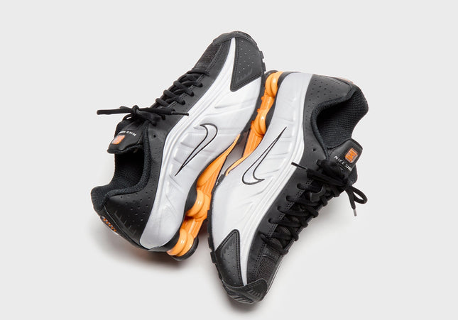 Nike Shox R4 - Black / Vast Grey / Bright Mandarin / Metallic Silver