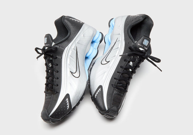 Nike Shox R4 - Metallic Silver / Black / Psychic Blue