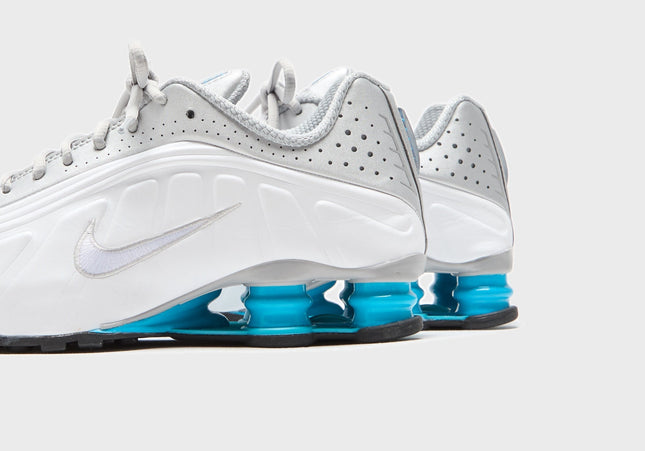 Nike Shox R4 - Metallic Silver / White / Blue Lagoon