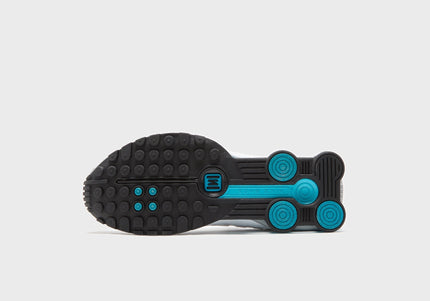 Nike Shox R4 - Metallic Silver / White / Blue Lagoon
