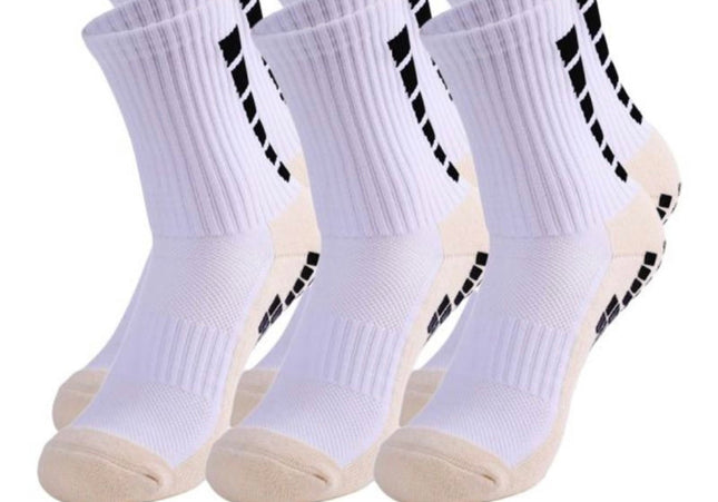 Short Anti Slip Football Socks (3 Pairs)
