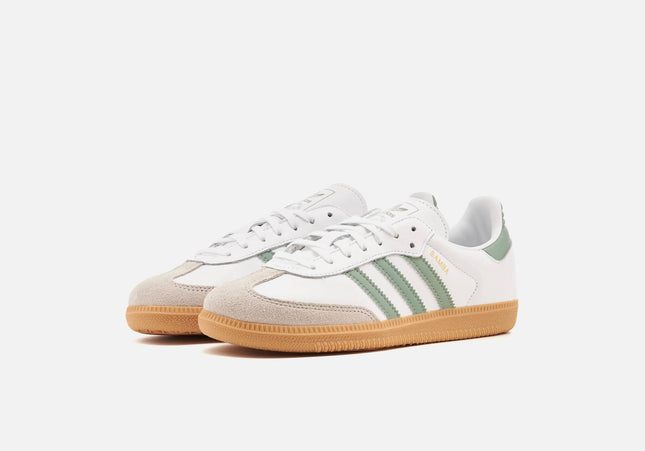 adidas Kids Samba OG - Cloud White / Silver Green / Gum